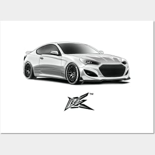 hyundai genesis white Posters and Art